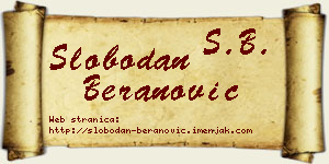 Slobodan Beranović vizit kartica